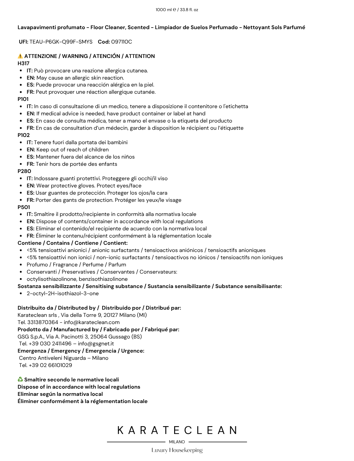 LAVAPAVIMENTI PROFUMATO